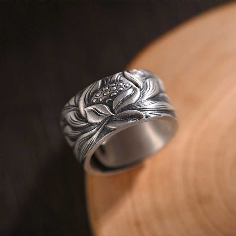 Lotusring, männliche Blütenöffnungen, Zeigefingerring