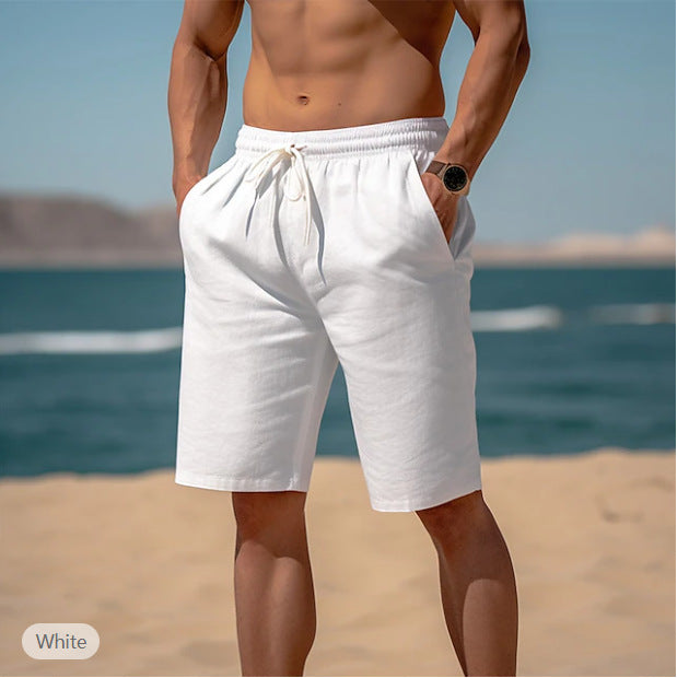 Men's Beach Shorts with Drawstring – Breathable Summer Shorts