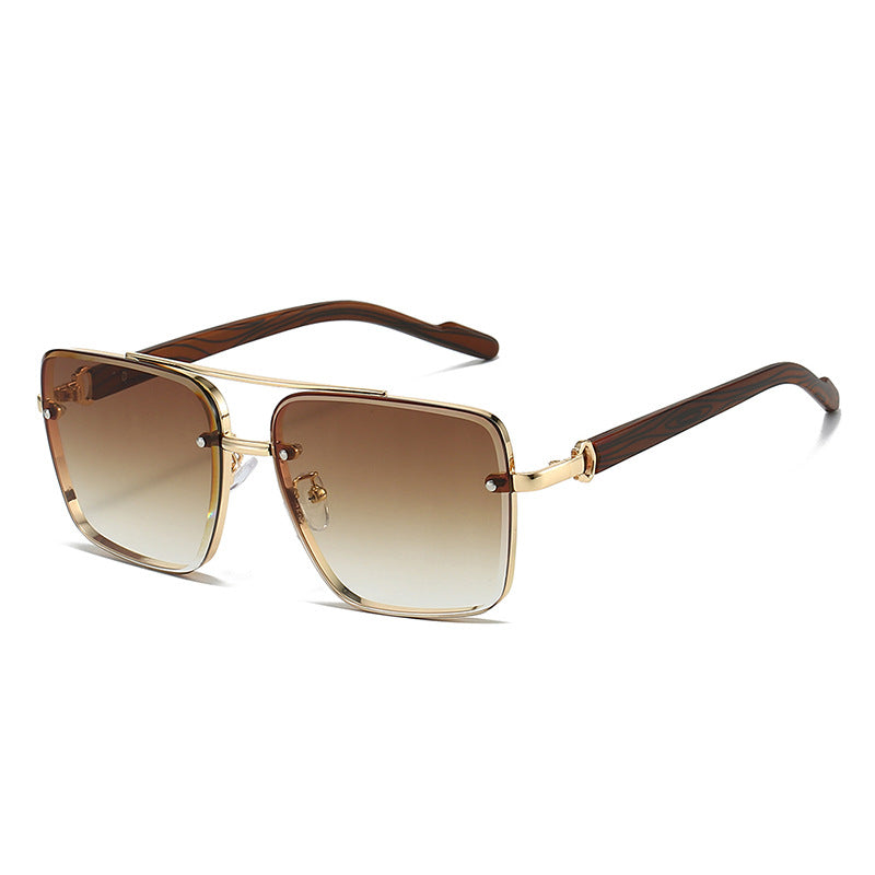 Herren Sonnenbrille Doppelsteg | Holzoptik | Moderne Brille