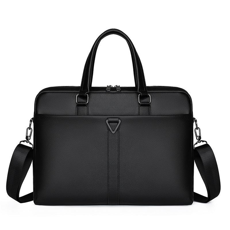 Men's PU Business Briefcase XL – Travel Laptop Shoulder Bag Elegant