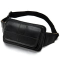 Men's Leather Crossbody Bag | Cowhide Waist Pack Outdoor