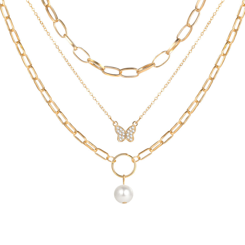 Multi-Layer Chain Necklace - Modern Women's Jewelry in a Stylish Layered Look