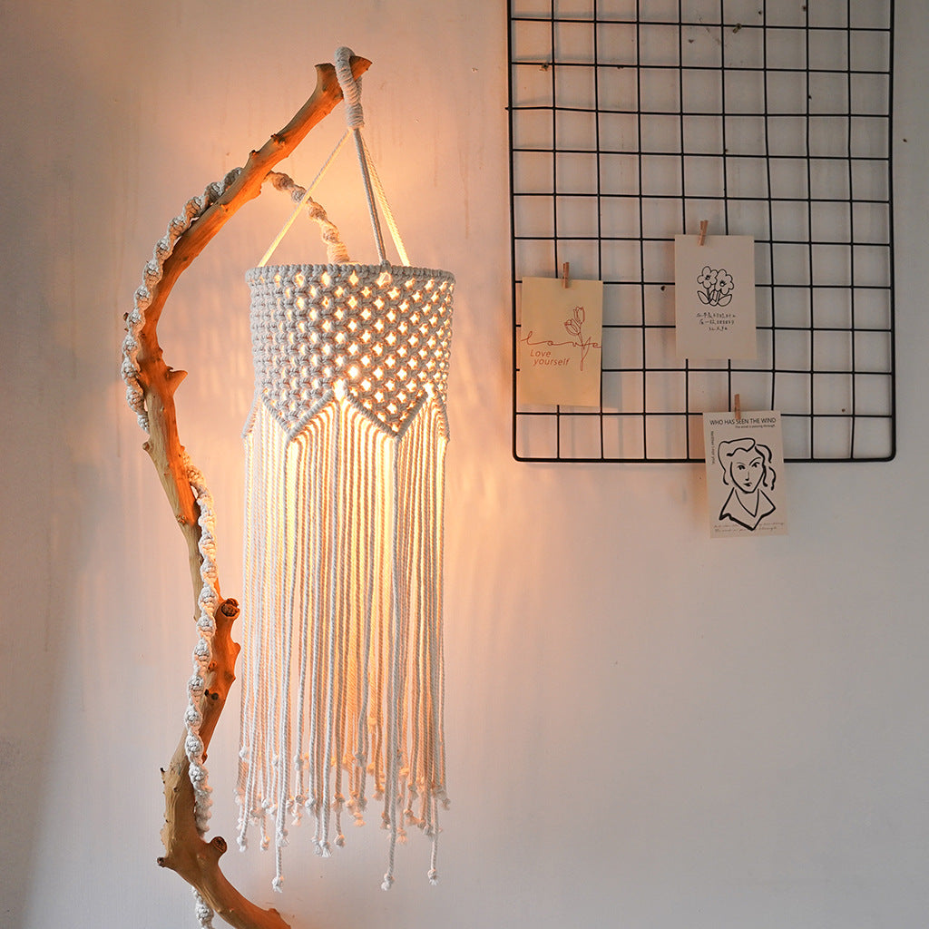 Boho Handgewebte Hängeleuchte Rattan Hochzeit Hotel Deko