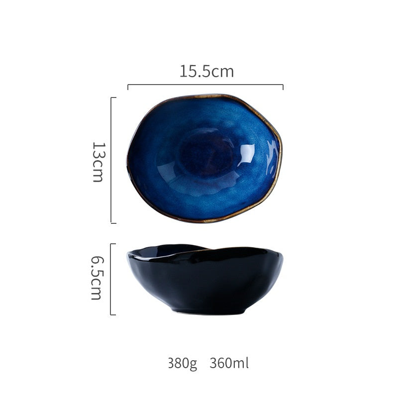 Keramik Teller unregelmäßig | Flache Design Teller modern elegant