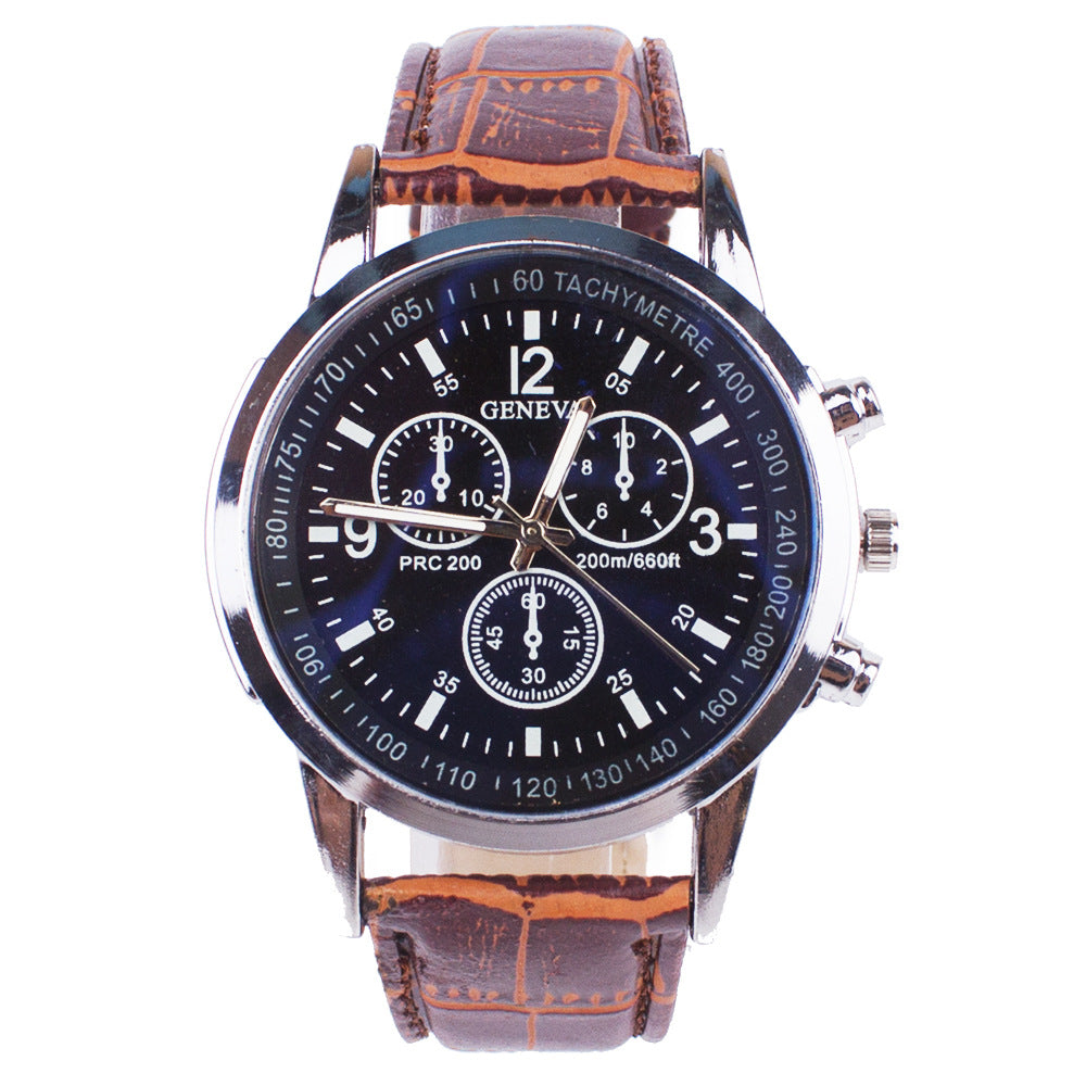 Men's Blue Light Wristwatch | Modern Business Fashion Watch