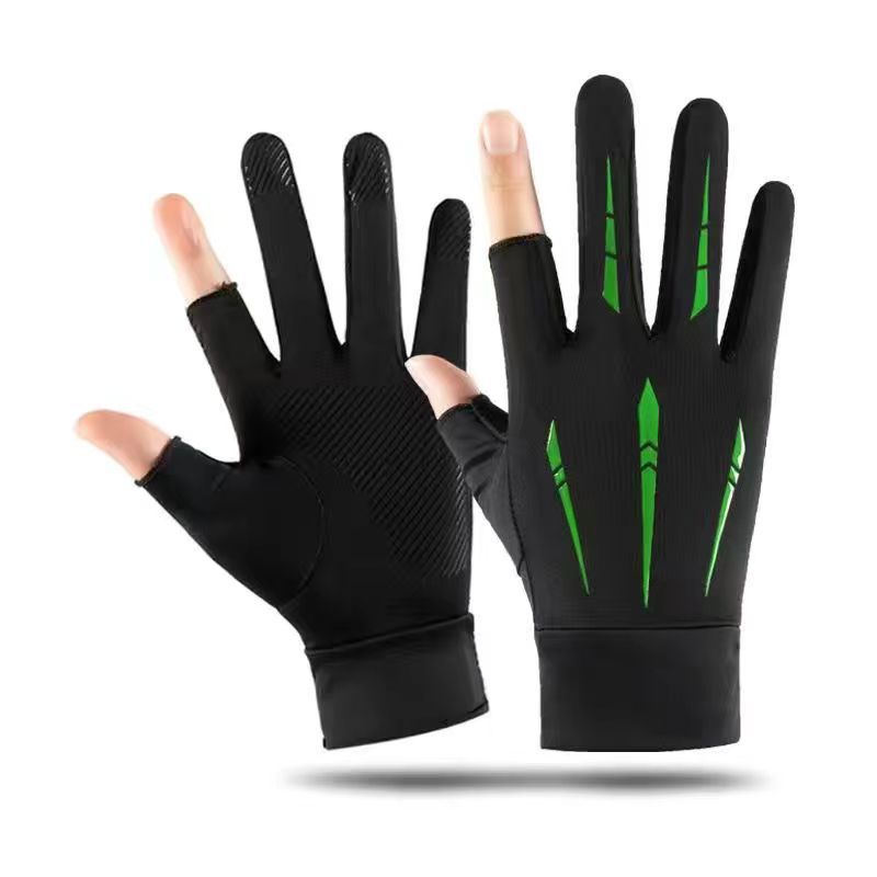 Half-Finger Gloves Summer Ice Silk Non-slip Breathable