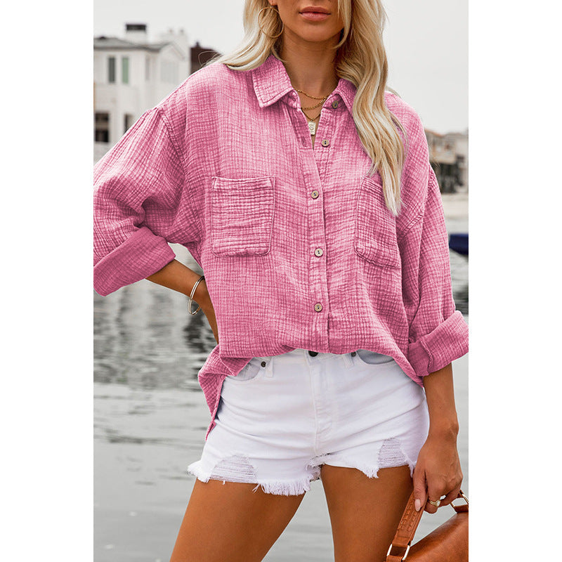 Damen Oversize Bluse Elegant Luftig | Lockeres Fashion Shirt