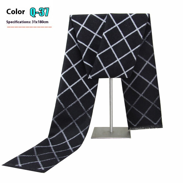 Men's Business Scarf striped soft warm elegant winter