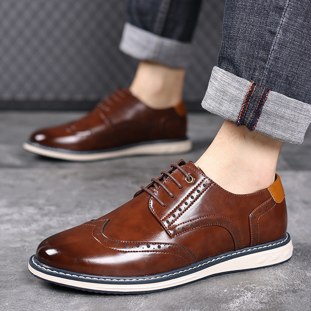 Men's Leather Shoes Business Casual | British Style Elegant