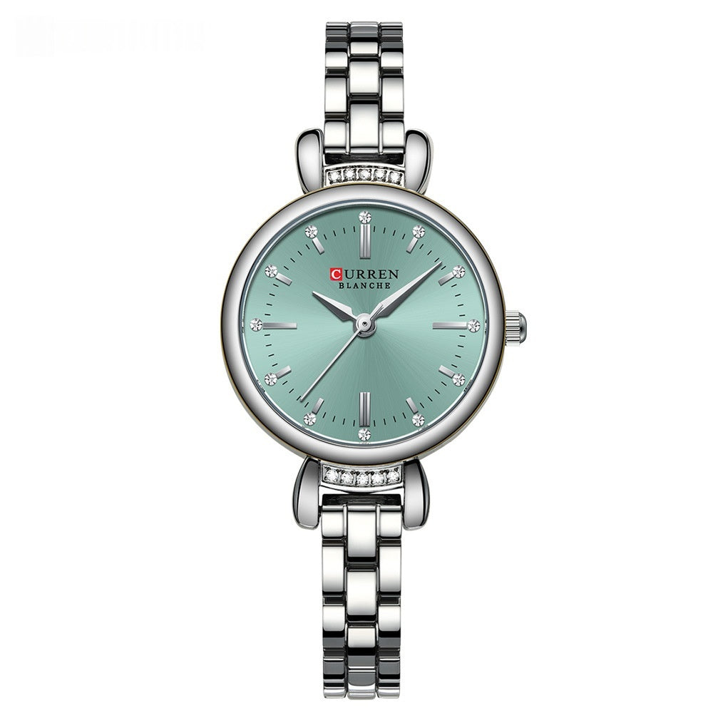 Women's Round Waterproof Wristwatch – Elegant Casual Watch