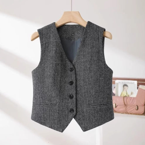 Old Money Damen Wollweste | British Vintage Frühling**