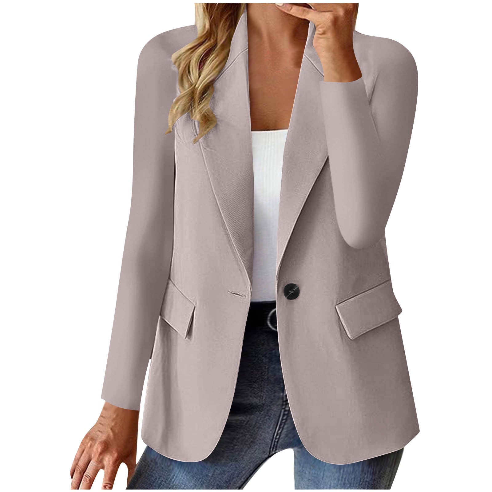 Damen Cardigan Blazer Elegant Langarm | Business Jacke Modern