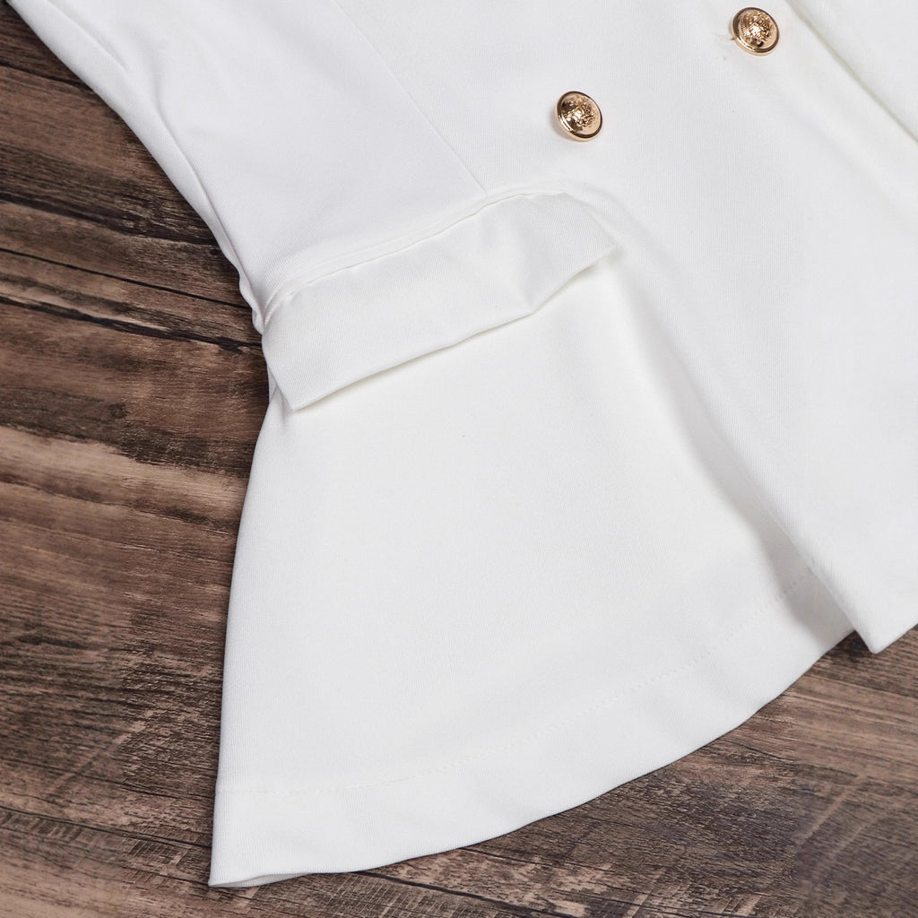 Eleganter Damen Cropped Blazer – Doppelreihig & High-End Design