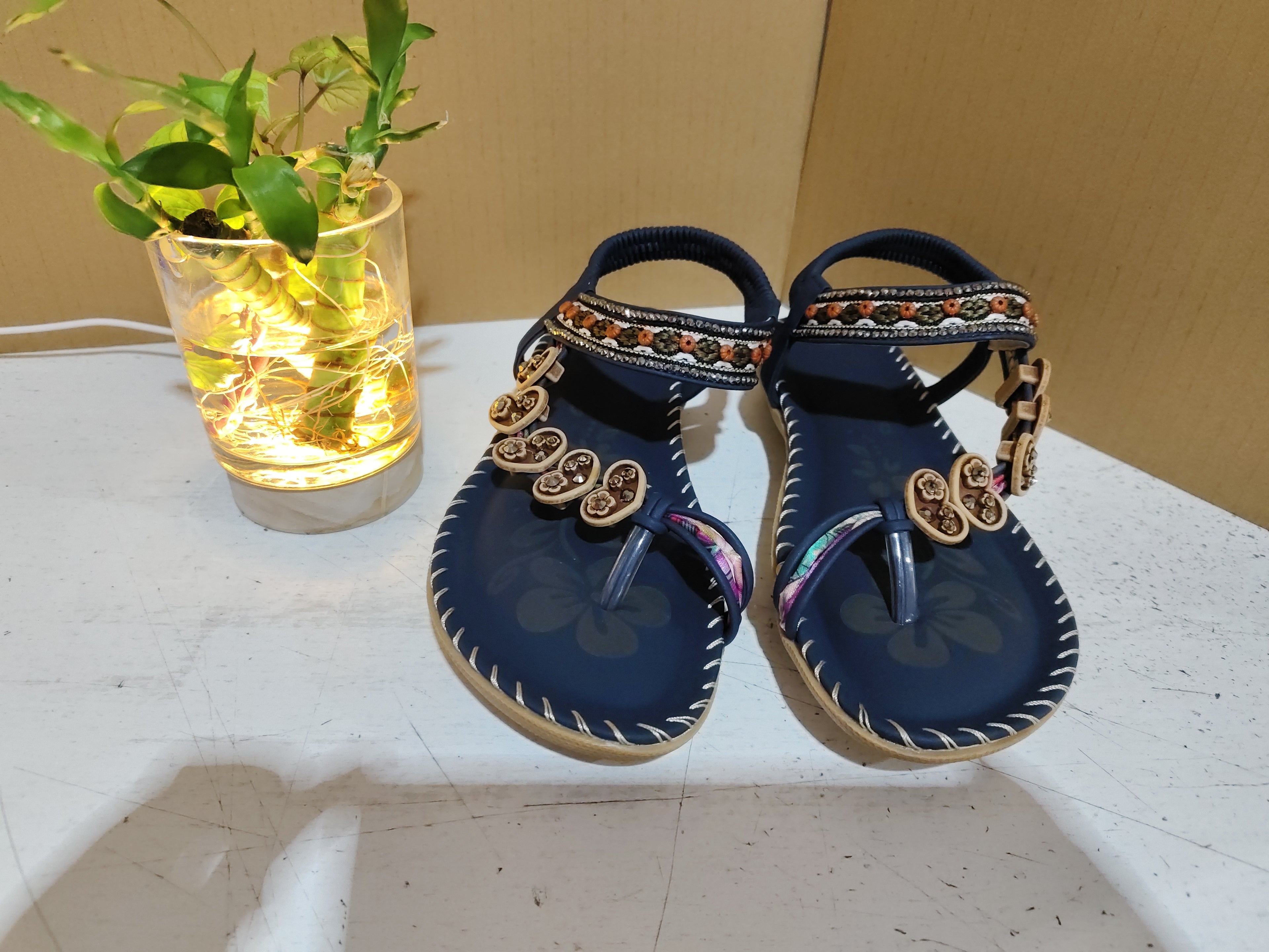 Women's Boho Flat Sandals Beach Summer Comfortable Lightweight Shoes