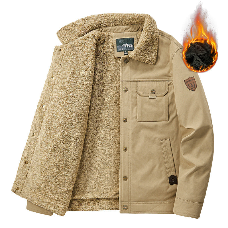 Men's Vintage Lined Winter Jacket – Lambswool Casual Jacket