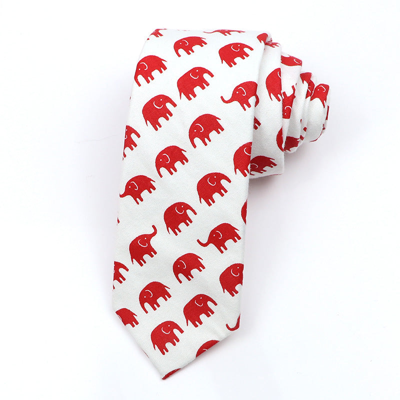 Slim Tie Men's Cotton Korean Slim Modern Elegant