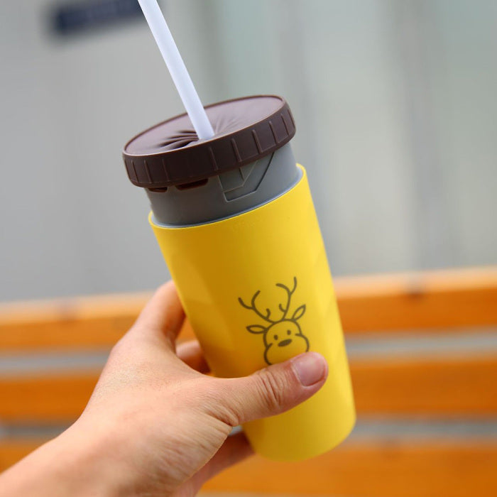 Isolier Trinkbecher To Go – Auslaufsicherer Reise Tumbler mit Strohhalm