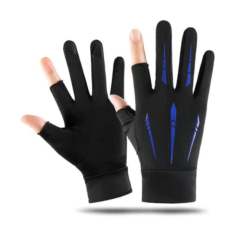 Half-Finger Gloves Summer Ice Silk Non-slip Breathable