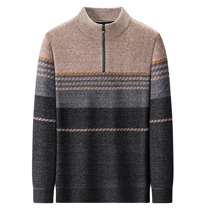 Herren Thermo Pullover Half Zip – Extra Dick Gefütterter Sweater
