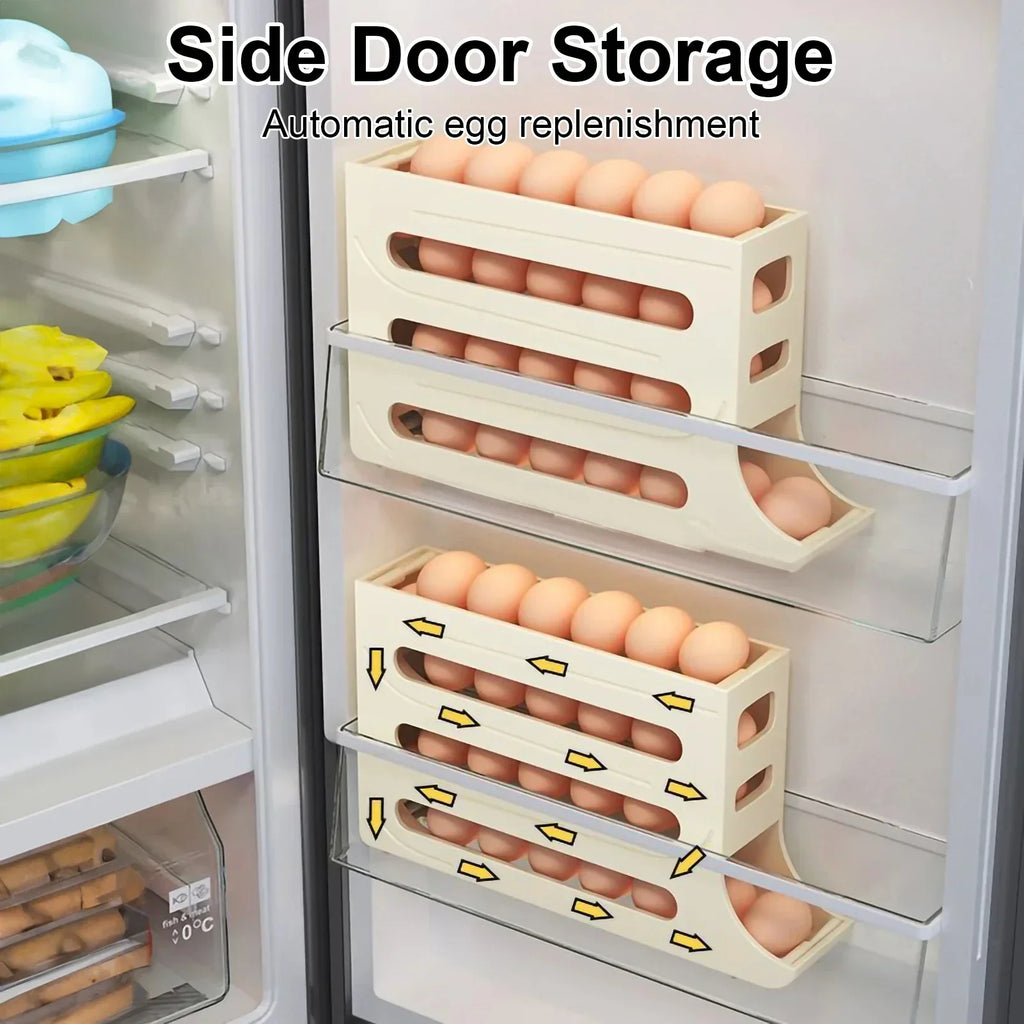 Egg Holder Refrigerator 4 Tiers | Automatic Organizer