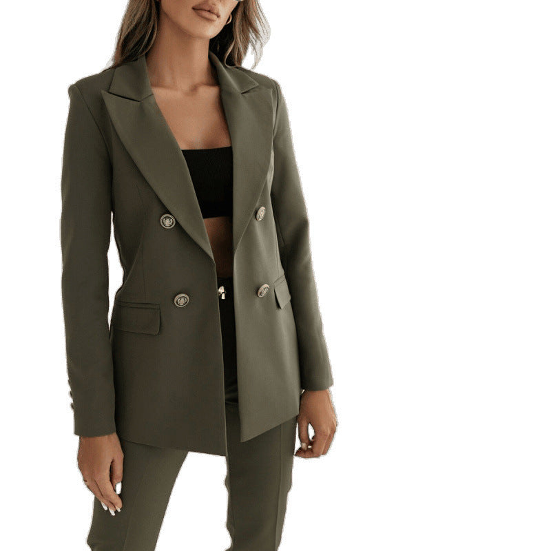 Damen Trenchcoat Elegant | Doppelreihiger Fashion Mantel