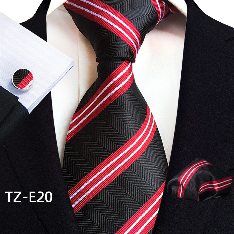 Paisley Tie Set for Men, Elegant 3-Piece, Business Wedding