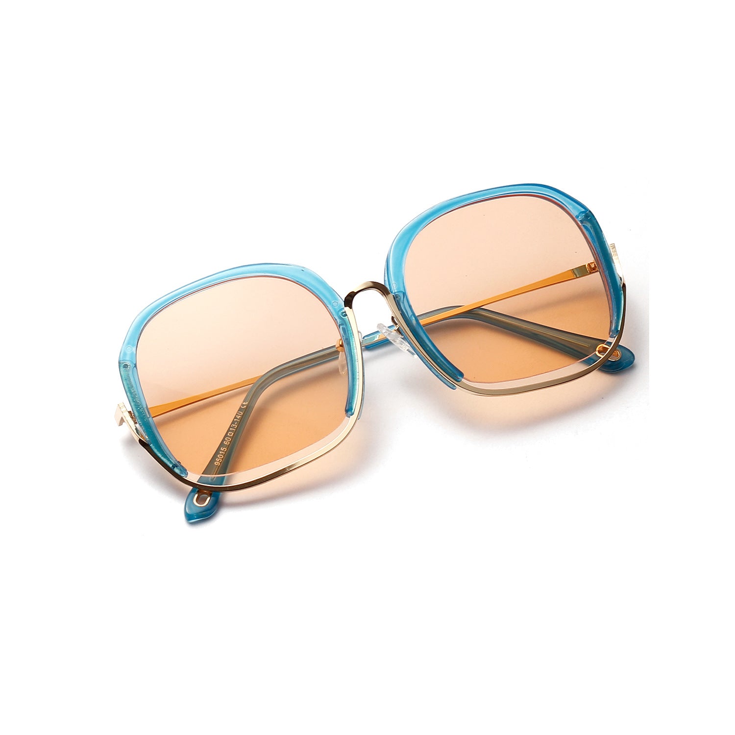 Damen Sonnenbrille Halbrahmen Oversize – Bunte Fashion Brille