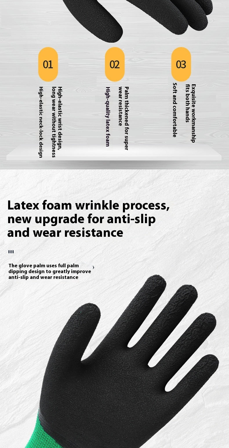 Work gloves robust non-slip abrasion-resistant breathable