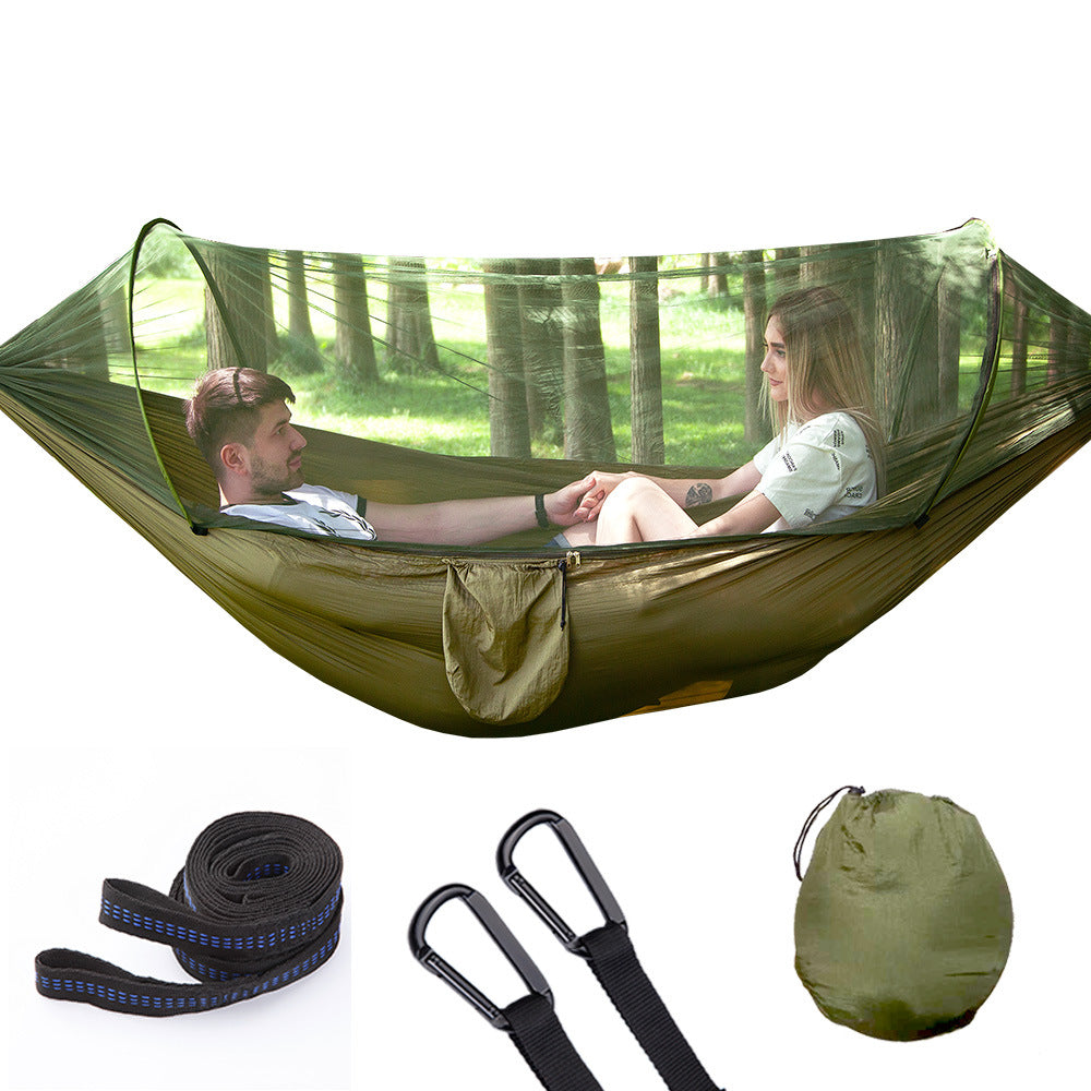 Automatic Camping Hammock with Mosquito Net | Ultralight Double Outdoor Travel Hammock