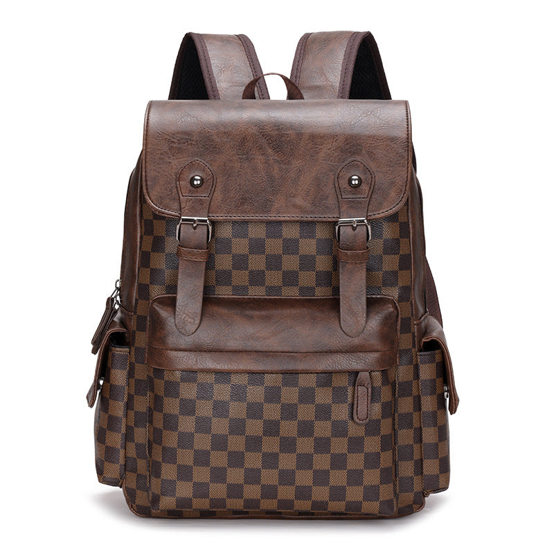 Checked Backpack Large | Travel Leisure | Stylish Backpack