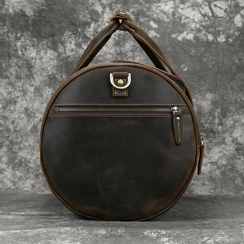 Men's Genuine Leather Vintage Crazy Horse Bag | Travel Handbag
