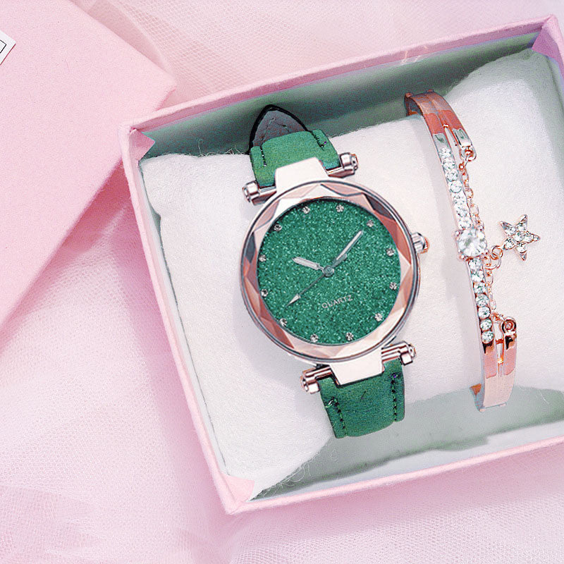 Ladies Electronic Wristwatch Set | Elegant Gift Box Watch