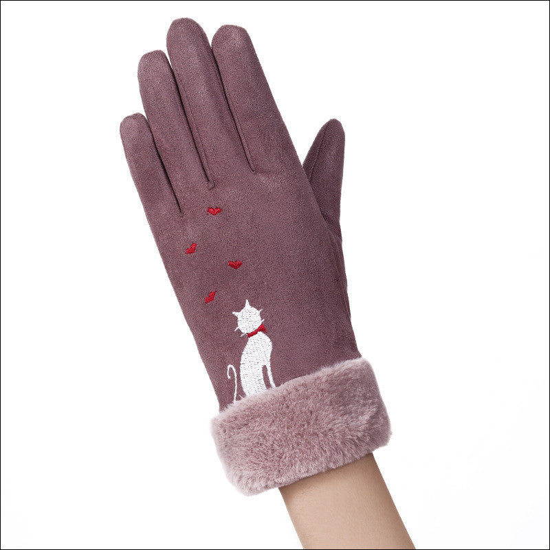 Women's Winter Suede Gloves – Elegant Warm Gloves