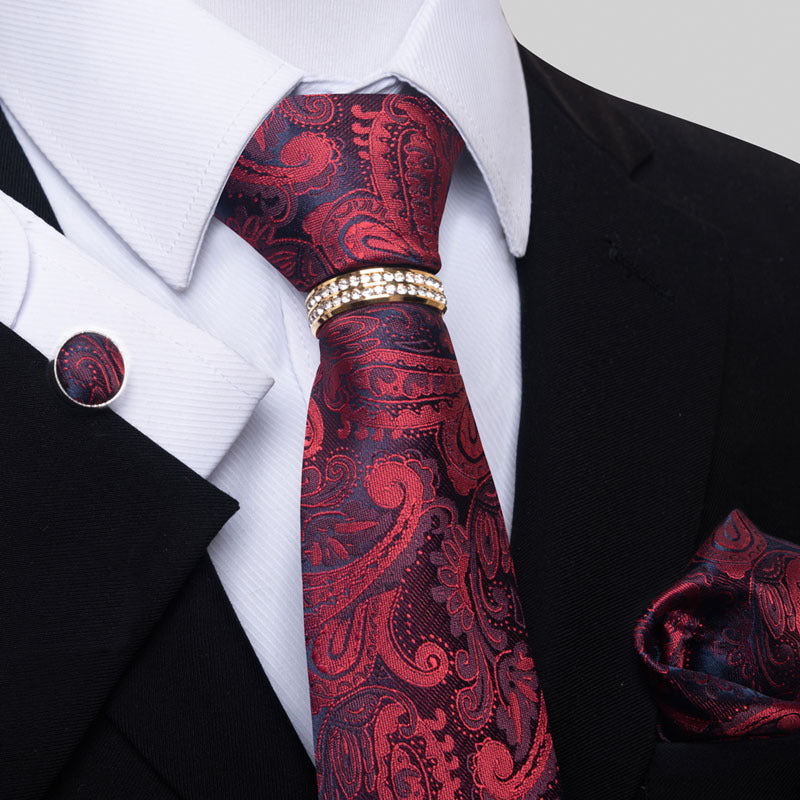 Men's Tie colorful striped floral modern elegant statement