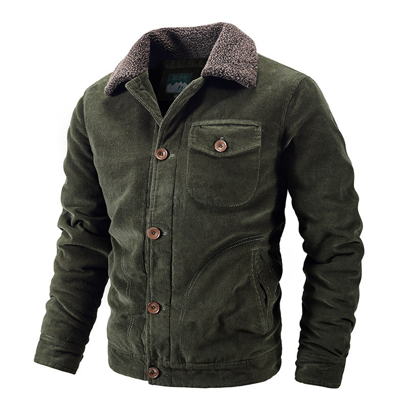 Men's Corduroy Jacket Loose Fit – Fashionable Casual Jacket Trend Style