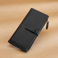 Women's long wallet with many card slots, zipper, elegant