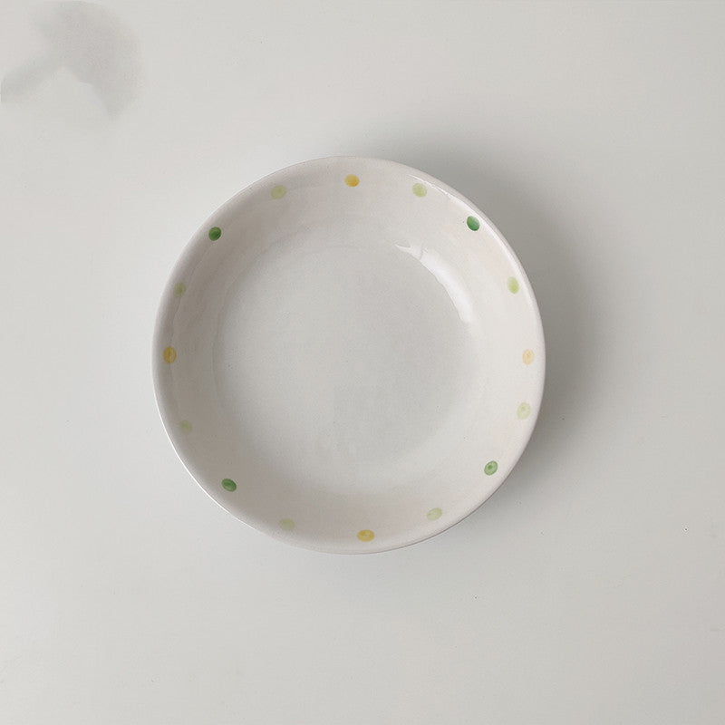 Keramik Teller Set oval | Frühstück Dessert Teller modern Design