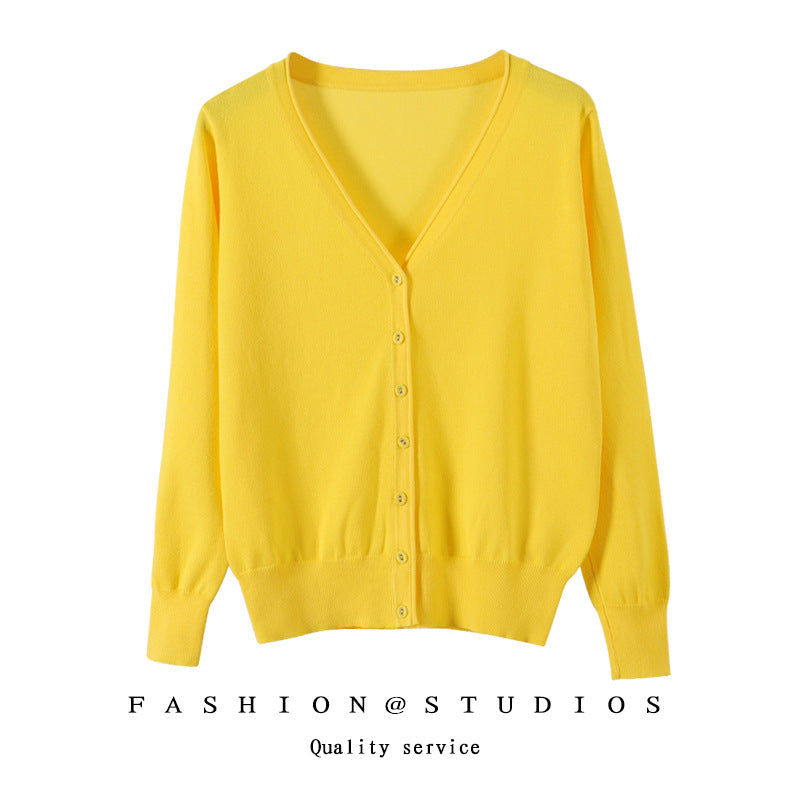 Women's Slim Fit Knitted Cardigan – Plus Sizes Spring Autumn