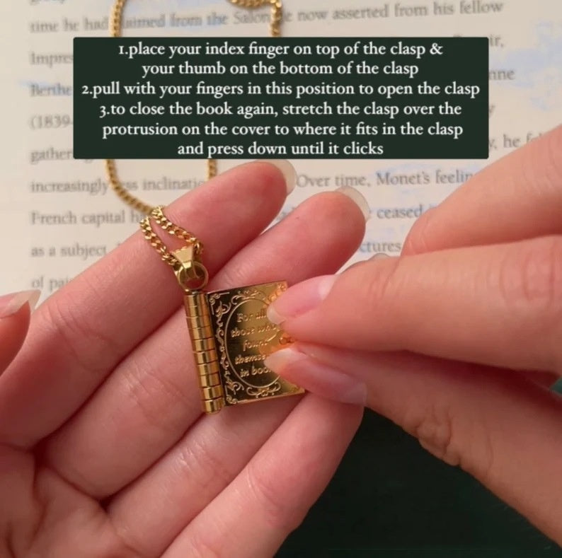 Locket Book Necklace – Perfect Jewelry for Book Lovers