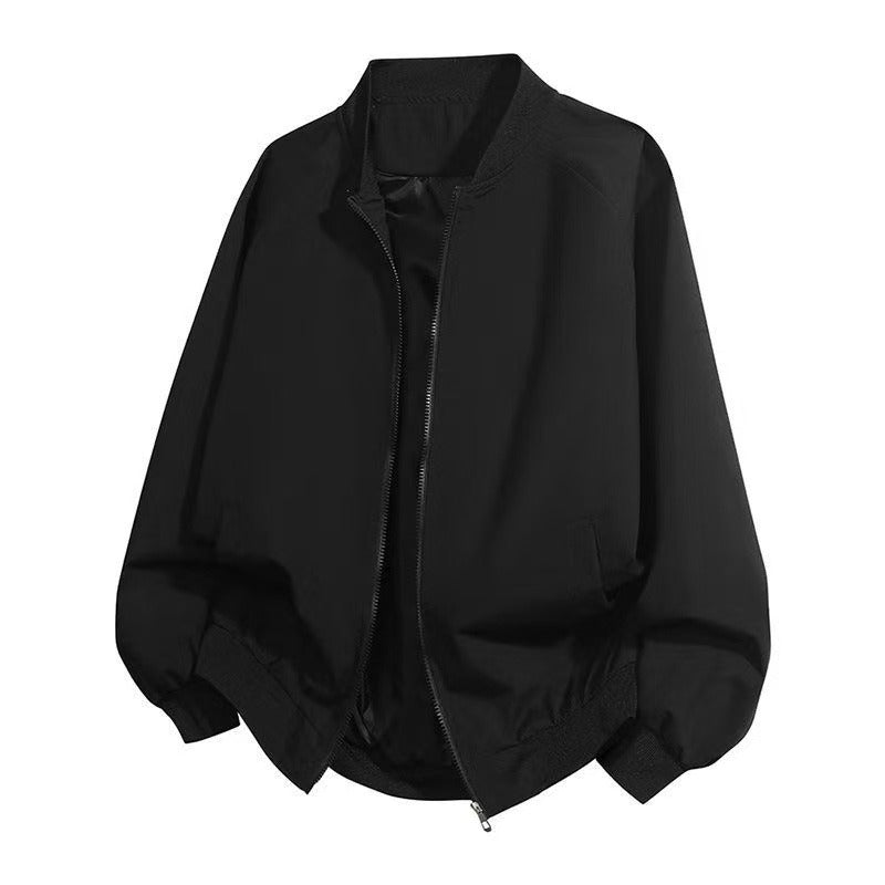 Men's Plain Baseball Jacket – Fashionable College Transitional Jacket