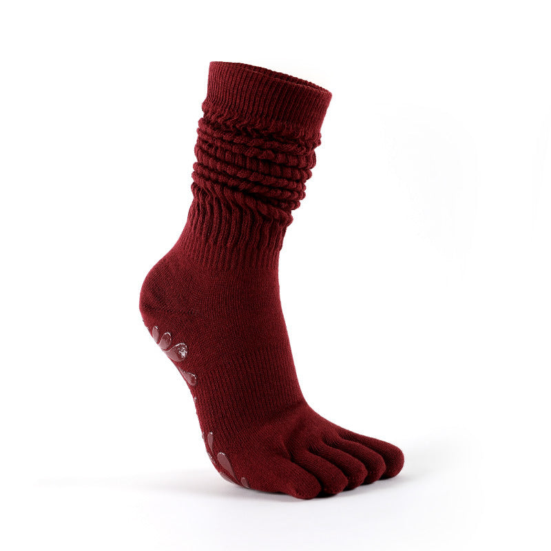 Damen Zehensocken Overknee – Rutschfeste Pilates Komfortsocken