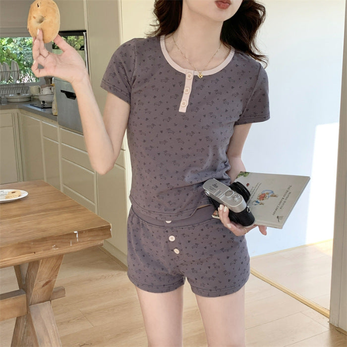 Korean Women's Pajama Set | Cute Summer Pajamas
