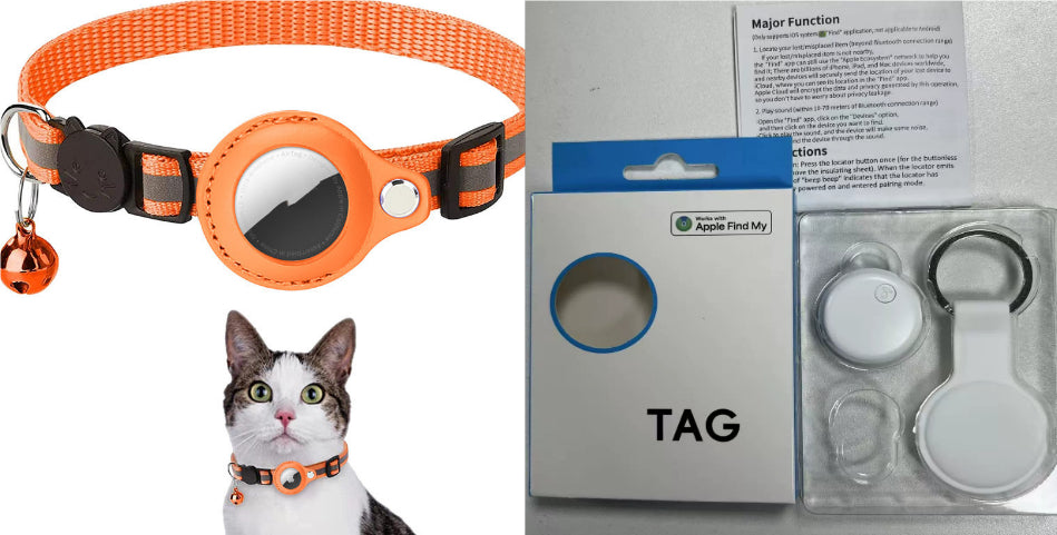 Airtag Dog Collar | Reflective Waterproof Tracker Holder