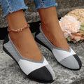 Damen Flyknit Loafer Colorblock | Atmungsaktive bequeme Flats