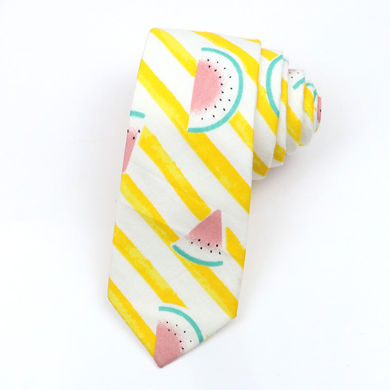 Slim Tie Men's Cotton Korean Slim Modern Elegant