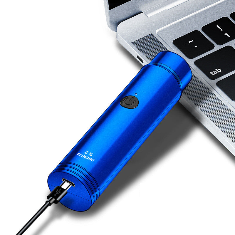 Mini Elektrischer Rasierer USB Wiederaufladbar | Tragbarer Herren Rasierer für Unterwegs