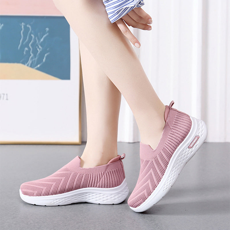 Women's Mesh Slip-On Sneakers - Comfortable Sock Shoes Casual