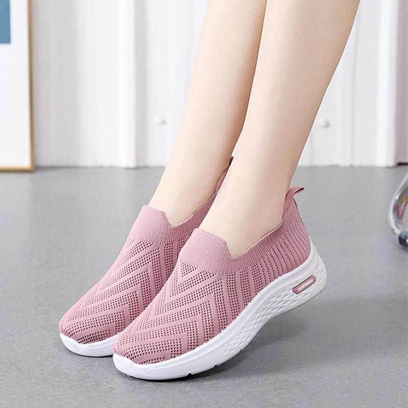 Damen Mesh Slip-On Sneaker – Bequeme Sockenschuhe Freizeit