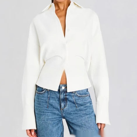 Modische Damenbluse mit asymmetrischem Schnitt – Modern & Elegant