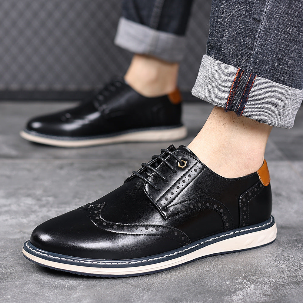 Men's Leather Shoes Business Casual | British Style Elegant